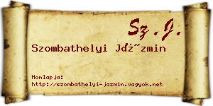 Szombathelyi Jázmin névjegykártya